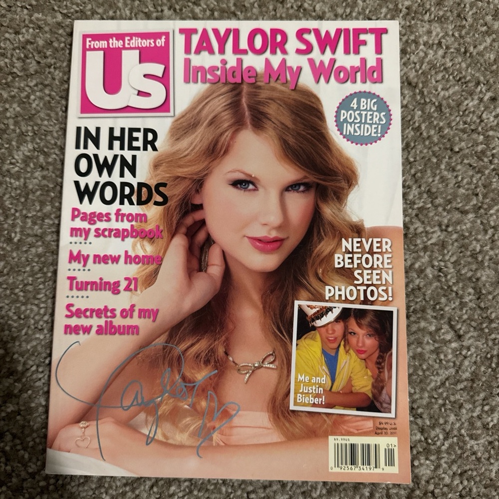 Taylor Swift Us Magazine Cover April 2011 NO POSTERS- Pink & White